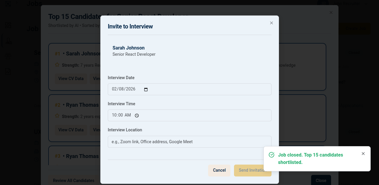 Interview Invites
