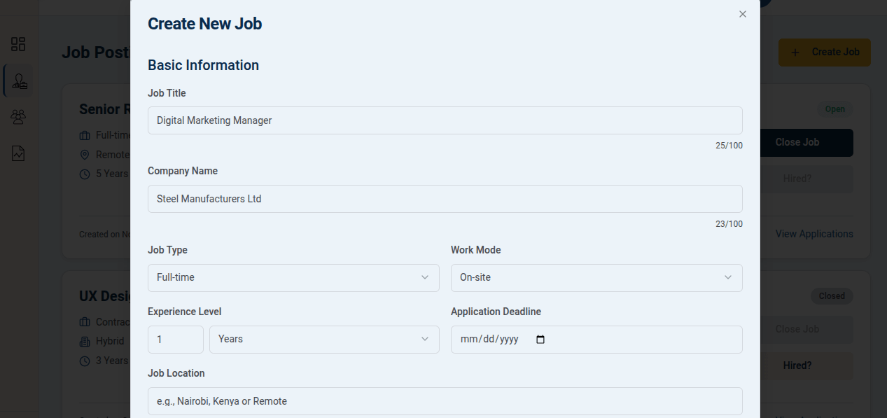 Job Creation